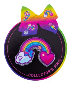Signature Jojo Siwa Bows - Exclusive BFF Collection - Edition #56 - Two Large Limited Edition Hair Bows & Collectors Pin + Accessories From JOJO SIWAS OFFICIAL BOW CLUB in a giftable box 1 Count (Pack of 1) 9 81xJtEU0L 1