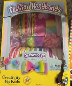 Creativity for Kids Fashion Headband Making Kit - Makes 10 DIY Headbands, Arts and Craft Kits for Ages 5-7+, Kids Activities, Birthday Gifts for Girls Fashion Headbands 27 81xK0AEj6pL