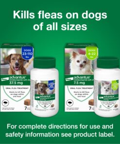 Advantus (Imidacloprid) Chewable Flea Treatment for Large Dogs, 7 Count, 23-110 Pound 28 81xKldyO5lL 1