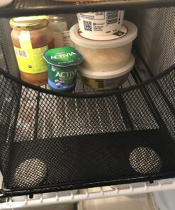 Sorbus® Cabinet Organizer Drawers— Mesh Storage Organizer with Pull Out Drawers—Ideal for Countertop, Cabinet, Pantry, Under the Sink, Desktop and More (Black 1 Drawer) Black 20 81xLm4vWJ3L