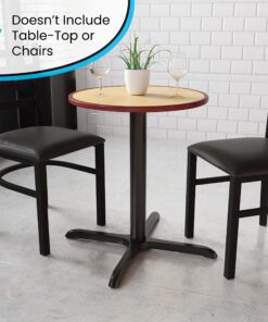 Flash Furniture 30'' x 30'' Restaurant Table X-Base with 3'' Dia. Table Height Column Black 11 81xM7qI0QyL