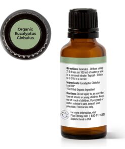 Plant Therapy Organic Eucalyptus Globulus Essential Oil 100% Pure, USDA Certified Organic, Undiluted, Natural Aromatherapy, Therapeutic Grade 30 mL (1 oz) 12 81xN3ZTjLL