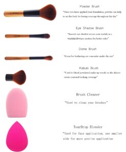 Makeup Brushes Convenient To Carry Made With Bamboo Handle and Animal Cruelty Free Soft Bristle (4 pieces) 18 81xOM3koJIL