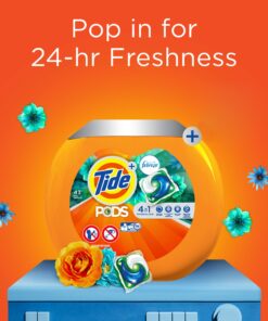 Tide PODS Laundry Detergent Soap Pods, Botanical Rain Scent, 4 in 1 HE Turbo, 61 Count (Packaging May Vary) 22 81xOoGf fTL