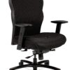 HON Wave Mesh Big and Tall Executive Chair | Knee-Tilt | Adjustable Arms | Black Fabric Seat | HVL705 Model
