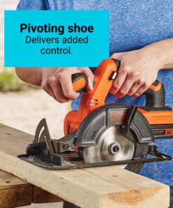 BLACK+DECKER 20V MAX Cordless Circular Saw, 5-1/2 inch, with Battery and Charger (BDCCS20C) 17 81xPVqS3bRL