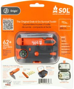 S.O.L. Survive Outdoors Longer Origin, Multi-Function Ultimate Survival Tool, Waterproof & Lightweight Case, Compact Outdoor Emergency Gear Kit, Buck Tilton Lifesaving Tips & Techniques, 6.25oz 31 81xQXRI8ozL