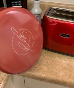 Rachael Ray Cucina Nonstick Cookware Pots and Pans Set, 12 Piece, Cranberry Red Cookware Set 47 81xQfc6rG9L