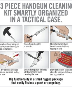 Real Avid Handgun Cleaning Kit: All in One 13 Piece Pistol Cleaning Kit With Cleaning Rod, Bore Brushes, Gun Cleaning Jags & Gun Cleaning Patches For .22 .357 9MM .38 .40 .44 & .45 Caliber Handguns 38 81xR9ibbO0S 1