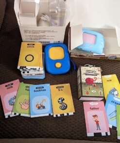KOKODI Toddler Toys - Talking Flash Cards for Boys 2 3 4 5 Year Old Birthday Gifts, Autism Speech Therapy Toys for Autistic Children, Learning Toys with 224 Sight Words for Kids, Montessori Toys 224 Words Blue 31 81xT7aZldOL