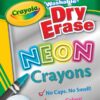 Crayola; Dry-Erase Neon Crayons; Art Tools; 8 Count; Washable; Perfect for Classroom Art Activities; Includes Sharpener and Erase Cloth 8 81xTVj7GBrL