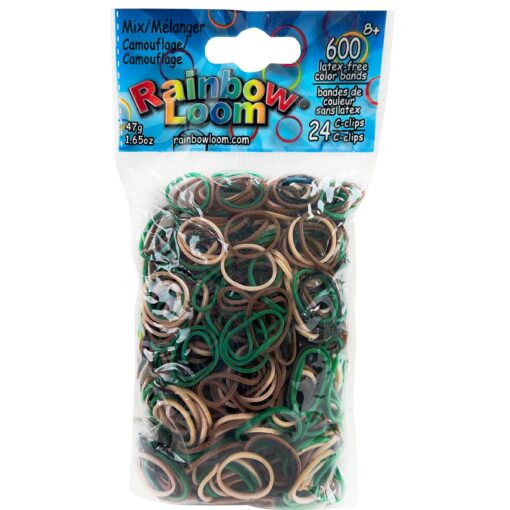 Rainbow Loom® Camo Rubber Bands with 24 C-Clips (600 Count)