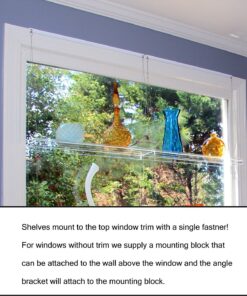 Beautiful Views Hanging Window Plant Shelves (4 Shelves) 4 Shelves 20"x6"x54" 30 81xUiDK79VL