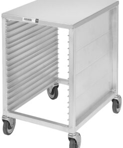 Channel Manufacturing 615 16 Pan Front Load Semi-Enclosed Aluminum Bun / Sheet Pan Rack - Assembled