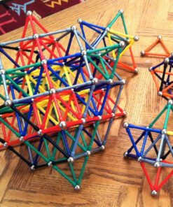 Magz Super 300 Magnetic Building Set consisting of 176 magnetized rods (2.3" Long) and 124 Nickel Plated Steel Balls (0.5" in Diameter) in a Wooden Box, Offered 17 81xWIVDwrUL