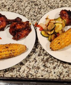 ThermoPro TP25 500ft Wireless Bluetooth Meat LCD Thermometer with 4 Temperature Probes Smart Digital Cooking BBQ Thermometer for Grilling Oven Food Smoker Thermometer, Rechargeable 4 Probes 55 81xXOM11NAL