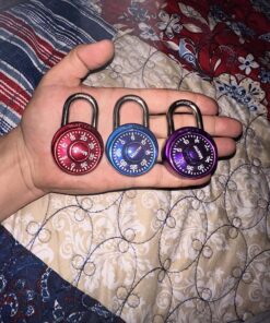 Master Lock Padlock, Mini Dial Combination Lock, 1-9/16 in. Wide, Color Assortment Pack, 1533TRI (Pack of 3) 3 count (Pack of 1) 29 81xYfYeHELL