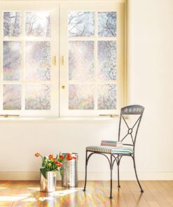 CottonColors Window Privacy Film Decorative Window Clings 3D Window Decals Static Stickers Rainbow Effect No-Adhesive Sliding Door Glass Films UV Blocking for Home, 11.8x78.7 Inch 11.8 by 78.7 In 28 81xZGjjlBOL