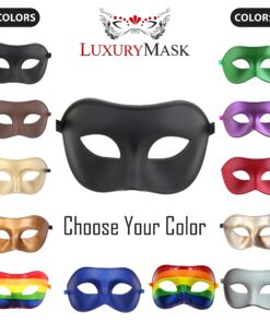 Alternative view of Masquerade Mask For Men Antique Look Mask for Halloween, Prom Party, Venetian Party, Mardi Gras, Carnival & Masquerade Ball One Size Black