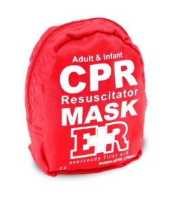 Ever Ready First Aid Adult and Infant CPR Mask Combo Kit with 2 Valves with Pair of Nitrile Gloves & 2 Alcohol Prep Pads - Red - 2 Pack 11 81xbU1XM47L