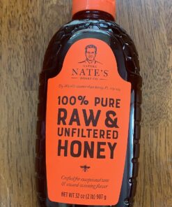 Nate's 100% Pure, Raw & Unfiltered Honey - Award-Winning Taste, 32oz. Squeeze Bottle 32 Ounce (Pack of 1) 49 81xcysZNKyL