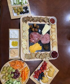 SMIRLY Charcuterie Boards Gift Set, Large Charcuterie Board Set, Bamboo Cheese Board Set, House Warming Gifts New Home, Women Bridal Shower Gift Ideas, Wedding Gifts for Couple, Housewarming Gift 31 81xdL4nu8lL