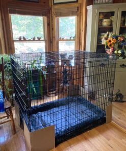 MidWest Homes for Pets 54L-Inch Gray Dog Bed or Cat Bed w/ Comfortable Bolster | Ideal for Giant Dog Breeds (Great Dane / Mastiff) & Fits a 54-Inch Dog Crate Grey 26 81xdiO7O2gL