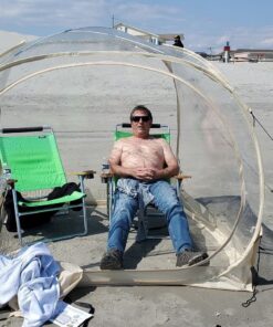 EighteenTek Holiday Decoration Sports Tent with Sealed Floor - Instant Tent Shelter - Outdoor Bubble Tent 1-6 Person - Rain Tent Camping Sun Shelter Pop Up - Clear, Patent Protected Design 72"x72"x65"h 54 81xgm7kvltL 1