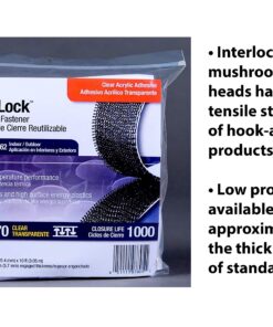 3M Dual Lock Reclosable Fasteners, Heavy Duty Industrial Use, Clear, TB3561, 1" x 10 ft Mated Strip, Indoor/Outdoor Use, Great for Metal, Glass, Acrylic, PC, ABS 13 81xiNkKJ0zL