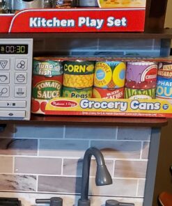 Melissa & Doug Let's Play House! Grocery Cans Play Food Kitchen Accessory ,3+ years- 10 Stackable Cans With Removable Lids 52 81xivquWbIL