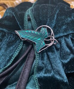 Elven Cloak Leaf Clasp Costume Accessory, Enamel Pins Brooch for Women Men Suit Pendant Necklace ,Cloak Clasp Brooches Cosplay Jewelry 18 81xjjtP9tWL