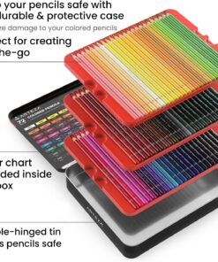 ARTEZA Colored Pencils for Adult Coloring, 72 Drawing Pencils with Soft Wax-Based Cores, Professional Art Supplies, Vibrant Pencil Set in Tin for Beginners and Pro Artists 72 Count (Pack of 1) 28 81xjuh86 PL