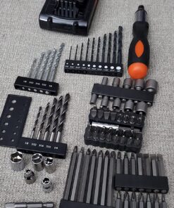 BLACK+DECKER 20V MAX* POWERCONNECT Cordless Drill Kit + 100 pc. Kit (BDC120VA100), Orange Drill Project Kit 33 81xlFrXMML