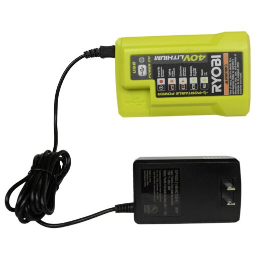 Ryobi OP403 Lithium-ion 40 Volt Battery Charger W/USB Plug in 1 Pack