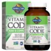 Garden of Life Raw B Complex - Vitamin Code - 60 Vegan Capsules, High Potency Vitamins for Energy & Metabolism with B2 Riboflavin, B1, B3, B6, Folate, B12 as Methylcobalamin & Biotin Plus Probiotics Unflavored 60 Count (Pack of 1) 19 81xoMP4d5uL