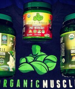 Organic Muscle Superfood Pre Workout Powder for Men & Women, Lemon Berry - USDA Organic Preworkout Supplement for Endurance - Vegan, Natural, Plant-Based, & Low Caffeine Pre-Workout Energy Powder Large (Pack of 1) 33 81xofje3PoL