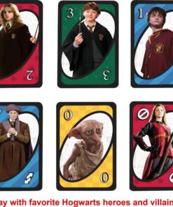 Mattel Games UNO Harry Potter Card Game Movie-Themed Collectors Deck of 112 Cards with Hogwarts Character Images, Gift for Fans Ages 7 Years Old & Up 28 81xsvmK5CL