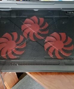 Havit HV-F2056 15.6-17 Inch Laptop Cooler Cooling Pad - Slim Portable USB Powered (3 Fans) (Black+Red) Black+Red 39 81xtGEHUM1L