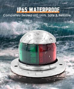 Acelane Boat LED Navigation Lights, Marine Red and Green Sidelights Sailing Signal Lights Bow Lights Stainless Steel 12V IP65 Waterproof for Boating Fishing Yacht, Pontoons, Chandlery Boat, Skeeter Boat Light 02 11 81xvwQWSpL