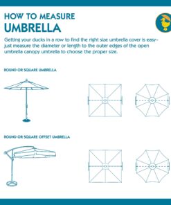 Duck Covers Elegant Waterproof 19 Inch Patio Umbrella Cover with Integrated Installation Pole 19L x 19W x 76H 11 81xwW6mYVLL