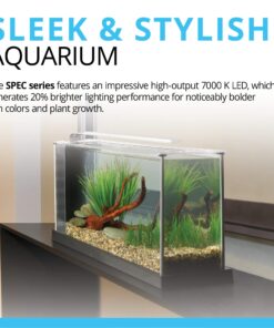 Fluval SPEC Freshwater Aquarium Kit, Aquarium with LED Lighting and 3-Stage Filtration, 2.6 Gallon, Black, Large Breeds 2.6 Gal. 38 81xxuKZhs5L 1