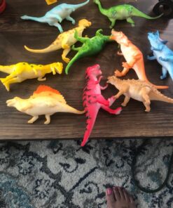 Dinosaur Figure, 7 Inch Jumbo Dinosaur Toy Playset(12 Pack), Safe Material Assorted Realistic Dinosaur,Yeonha Toys Vinyl Plastic Dino Dinosaur Set Party Favors Toys for Kids Boys Toddler Educational 37 81xya52L0KL