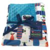 Unisex Baby Reversible Minky Dot Stroller Blanket (Choose Color) (Airplane/Turquoise) Airplane / Turquoise 55 81xzMfbA nL