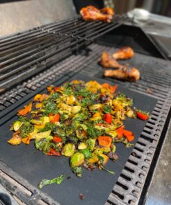 Grill Magic BBQ Grill Mat Set of 3-100% Nonstick Large Grilling Sheets - Heavy Duty Cooking Mats for Outdoor Grill Charcoal, Gas or Electric - Reusable, Extra Thick and Easy to Clean - 15.75 x 13 26 81xzi7ugHL