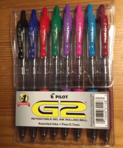 Pilot, G2 Premium Gel Roller Pens, Fine Point 0.7 mm, Assorted Colors, Pack of 8 Assorted Fashion 32 81xzp mofVL