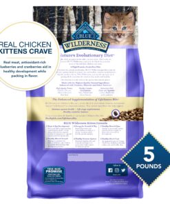 Alternative view of Blue Buffalo Cat Food for Kittens, Natural Chicken Recipe, Wilderness High Protein, Dry Cat Food, 5 lb bag 5 Pound (Pack of 1)