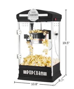 Great Northern Popcorn Big Bambino Popcorn Machine - Old Fashioned Popcorn Maker with 4 Oz Kettle, Measuring Cups, Scoop and Serving Cups (Black), 10.8" x 9.7" x 19.5" 8 81y C2wsnbL