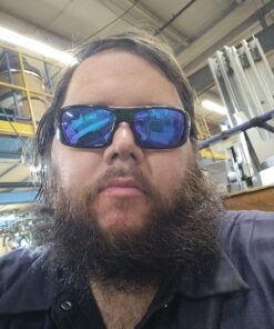 Pyramex Safety-SB5665D Goliath Safety Eyewear, Black Frame, Ice Blue Mirror Lens 13 81y EMiz7L