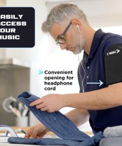 E Tronic Edge Phone Holder for Running, Cell Phone Arm Bands with Reflective Logo, Phone Strap Armband Fits iPhone and Android, Use for Running, Walking, Hiking and Biking, Gray, Medium 16 81y0oFpah1S