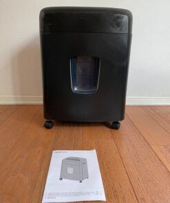 Amazon Basics 15 Sheet - New model Cross Cut Paper and Credit Card CD Shredder With 6 Gallon Bin, Black 69 81y1RGgDXLL